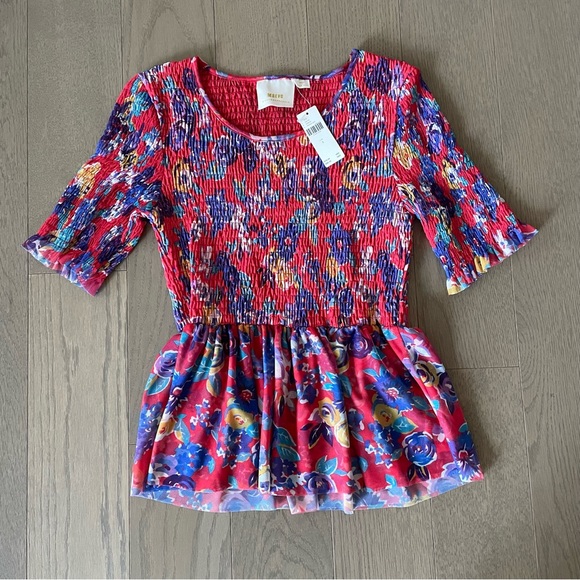 Maeve Ashton Smocked Peplum Top - Picture 2 of 10